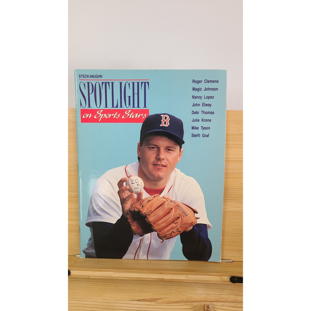 1989 Spotlight on Sports Stars Steck-Vaughn Magic Johnson Roger Clemens TextBook